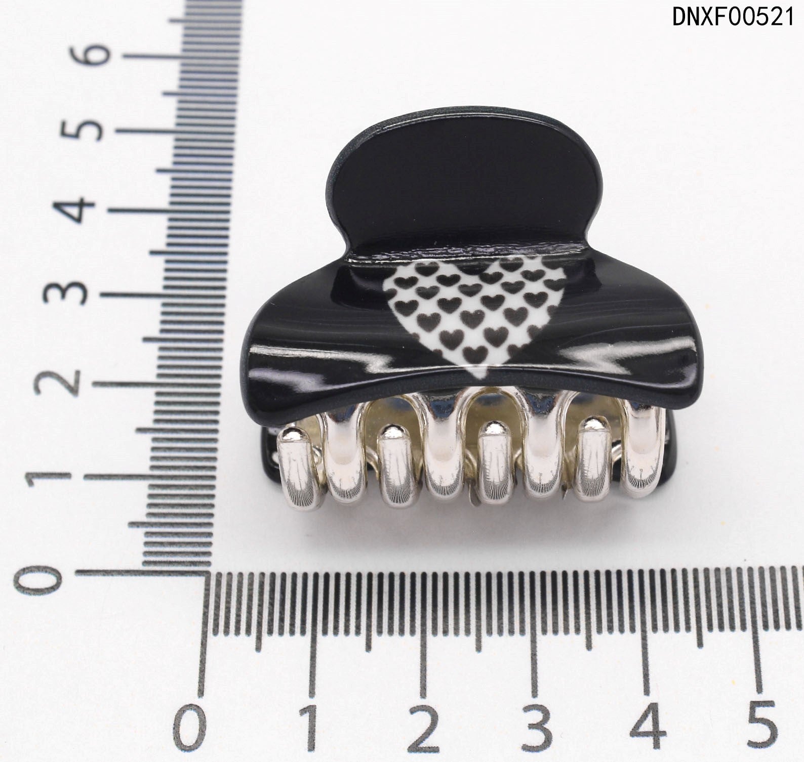 Wholesale Black and White Printed Pattern Polka Dot Acrylic Hair Clips